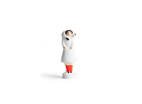 Figurine with Cat Muffler - Ruby (OUT OF STOCK)