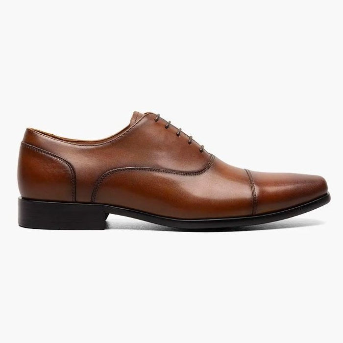 Florsheim Mens Postino Cognac Brown Oxford Cap Toe Leather Dress Shoes - The Suit Depot