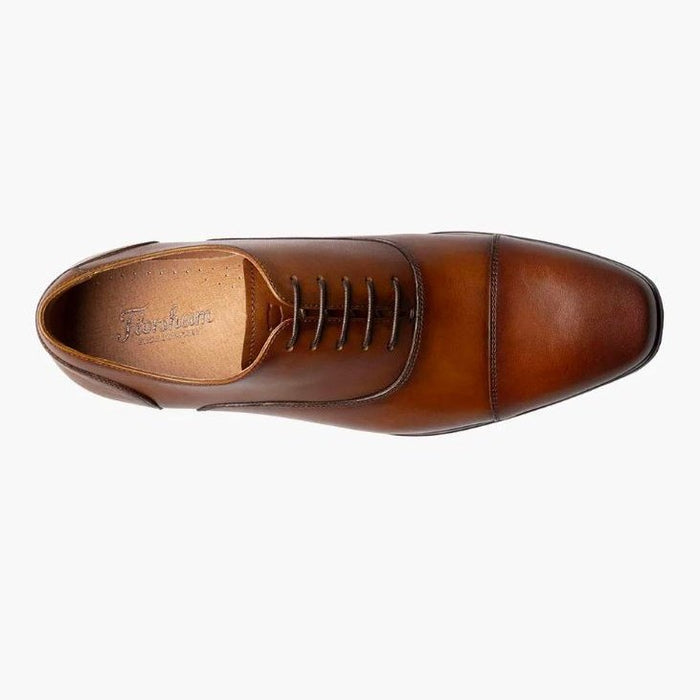 Florsheim Mens Postino Cognac Brown Oxford Cap Toe Leather Dress Shoes - The Suit Depot