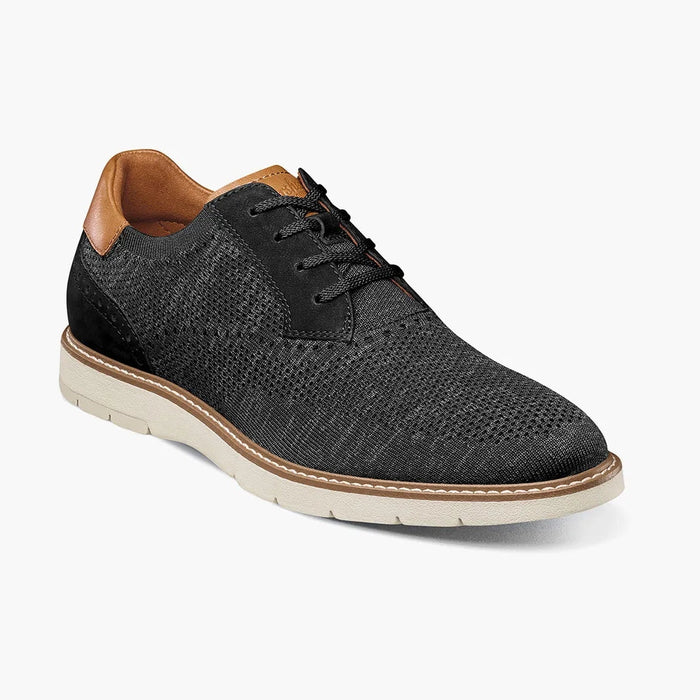 Florsheim Mens Vibe Black Knit Lace Up Oxford Dress Shoes