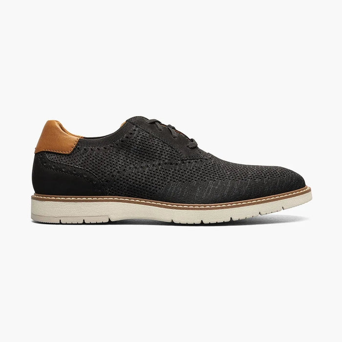 Florsheim Mens Vibe Black Knit Lace Up Oxford Dress Shoes