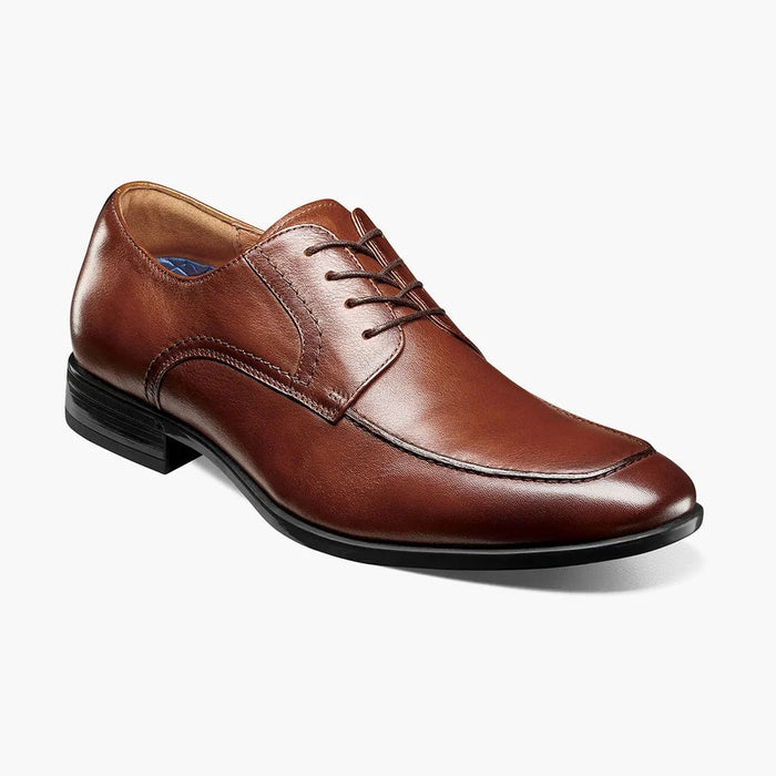 Florsheim Mens Zaffiro Cognac Brown Oxford Lace Up Leather Dress Shoes