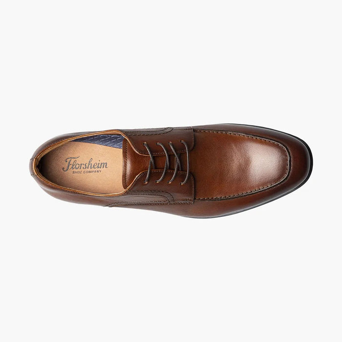 Florsheim Mens Zaffiro Cognac Brown Oxford Lace Up Leather Dress Shoes