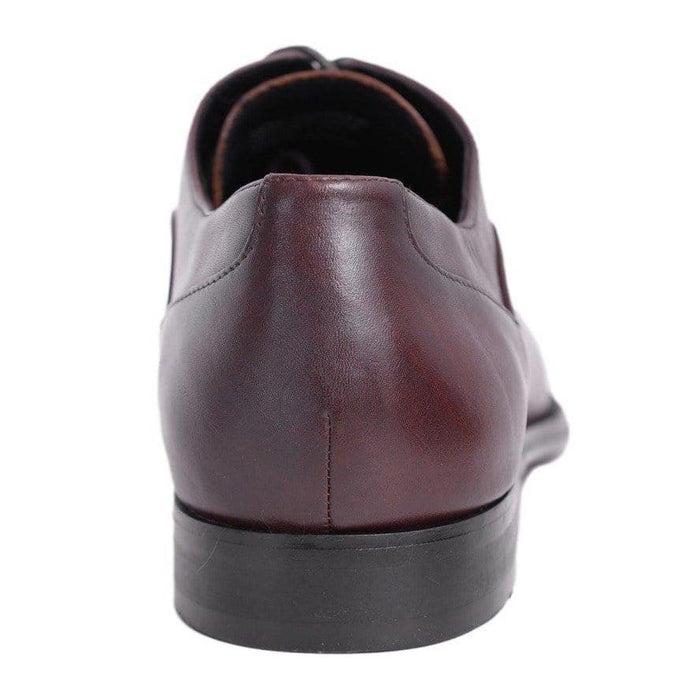 Florsheim SHOES Florsheim Solid Dark Brown Cap Toe Oxford Leather Dress Shoes