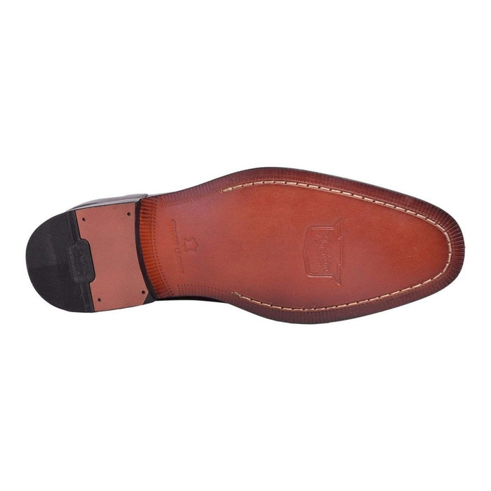 Florsheim SHOES Florsheim Solid Dark Brown Cap Toe Oxford Leather Dress Shoes