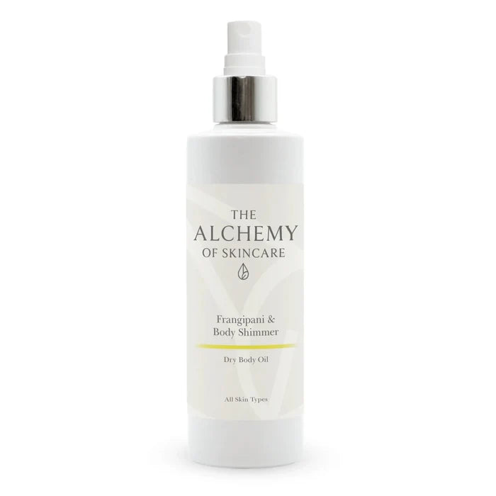 Frangipani Dry Body Oil with Eco Shimmer skincare