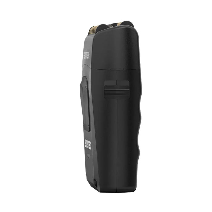 Close-up of the Gamma+ Boosted Shaver showing the ultra-thin gold titanium foils.