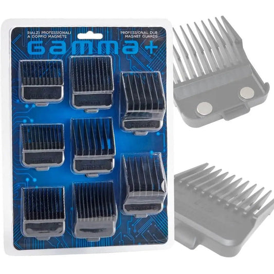 Gamma+ Stylecraft Double Magnetic Guards- Black - BUYBARBER.COM