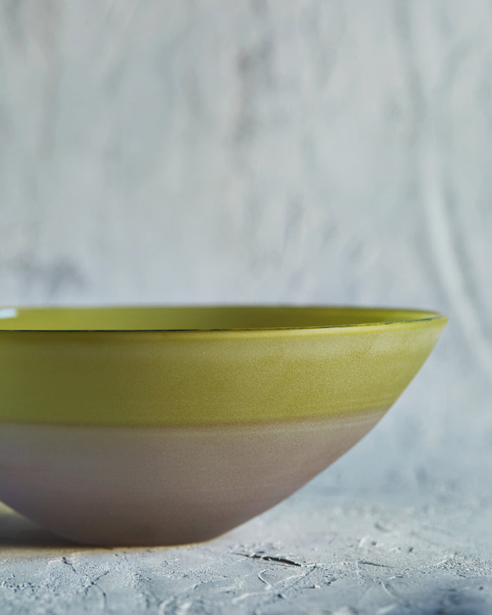 Glass Bowl - Yellow and Pink