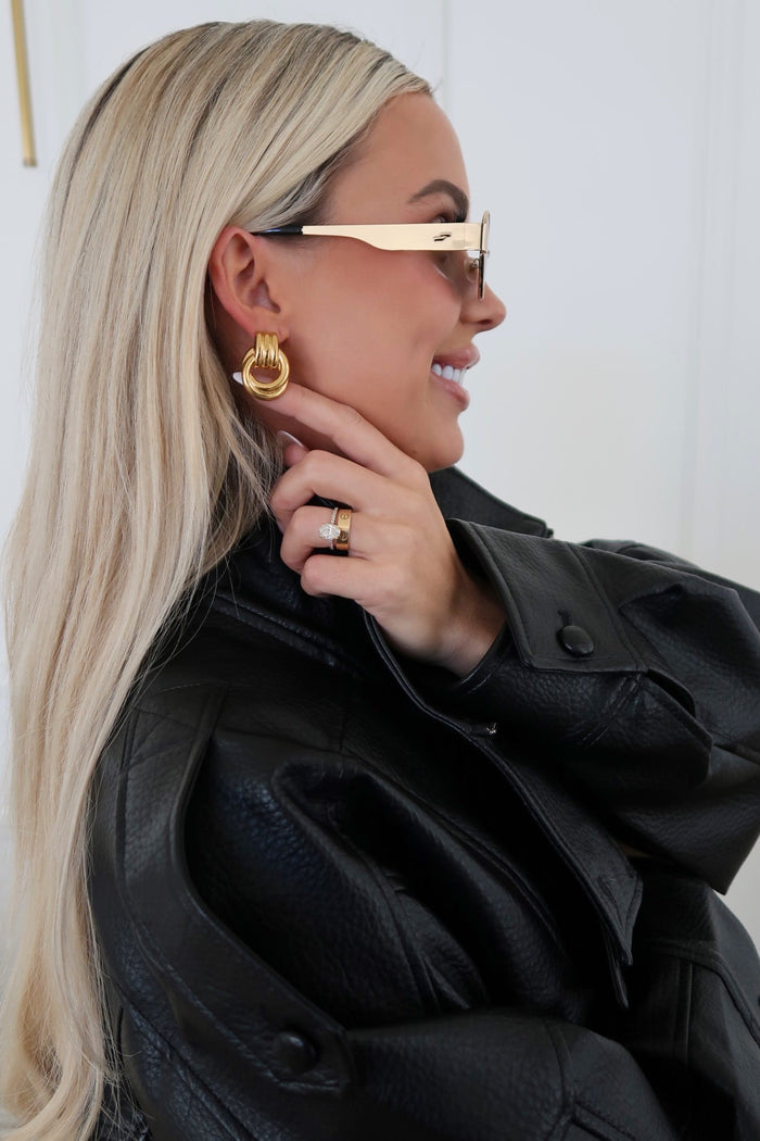 GOLD HARPER EARRINGS