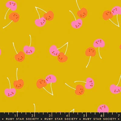Goldenrod Cherry Friends-Trinketry- Fat Quarter