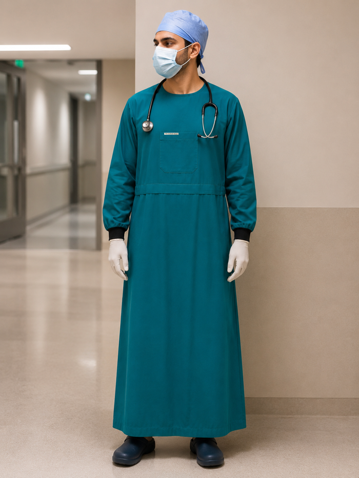 GREEN SURGEON GOWN FOR MEN