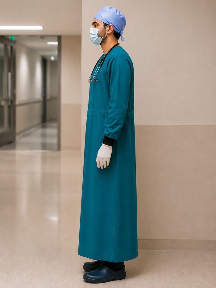 GREEN SURGEON GOWN FOR MEN