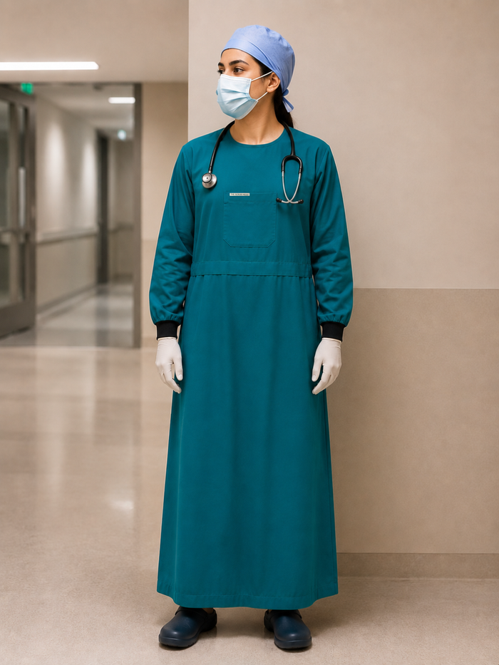 GREEN SURGEON GOWN FOR WOMEN