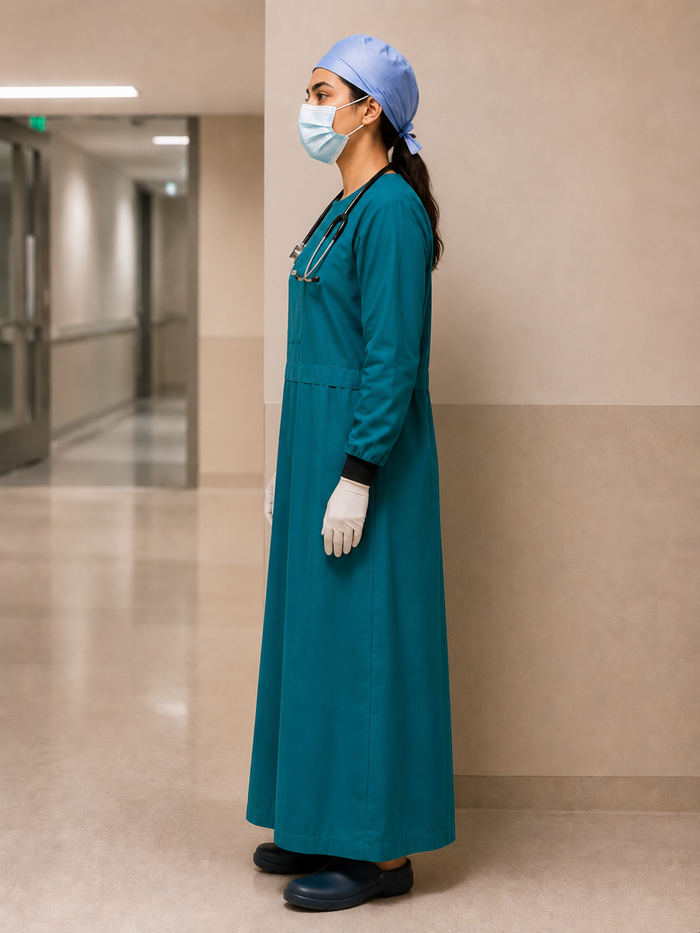 GREEN SURGEON GOWN FOR WOMEN
