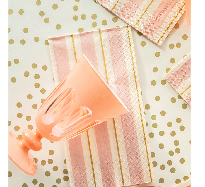 guest pink stripe napkin