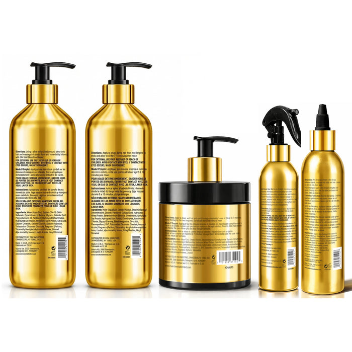 Hair Chemist Hair Chemist 24K Gold 5-Piece Complete Hair Care Set