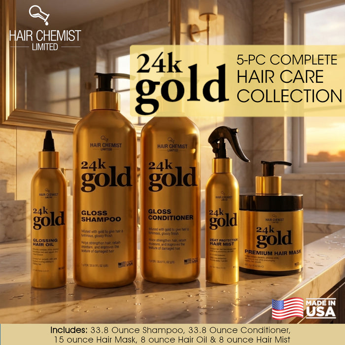 Hair Chemist Hair Chemist 24K Gold 5-Piece Complete Hair Care Set