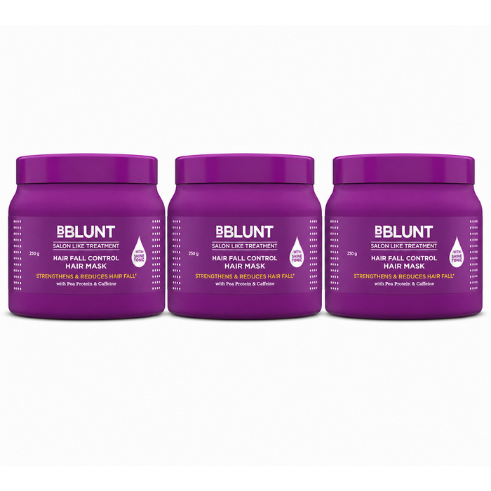 Hair Fall Control Hair Mask with Pea Protein & Caffeine for Stronger Hair -250 g(Pack of 3)