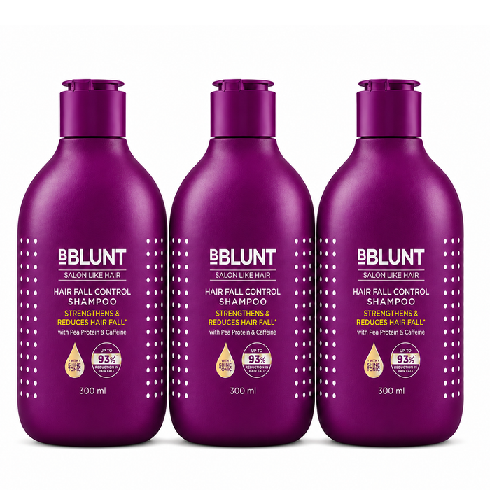 Hair Fall Control Shampoo with Pea Protein & Caffeine for Stronger Hair - 300 ml(Pack of 3)