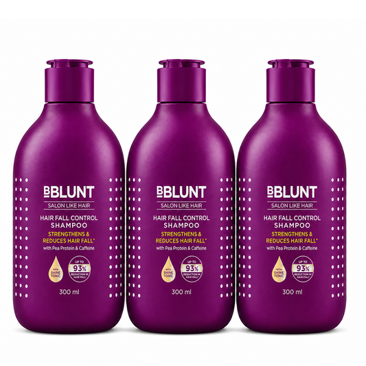 Hair Fall Control Shampoo with Pea Protein & Caffeine for Stronger Hair - 300 ml(Pack of 3)