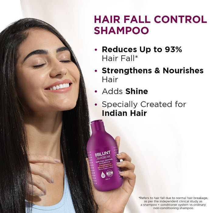 Hair Fall Control Shampoo with Pea Protein & Caffeine for Stronger Hair - 300 ml(Pack of 3)