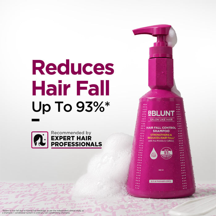 Hair Fall Control Shampoo with Pea Protein & Caffeine for Stronger Hair - 650 ml