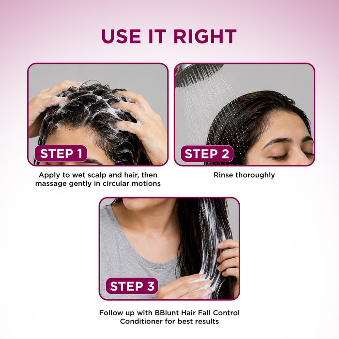 Hair Fall Control Shampoo with Pea Protein & Caffeine for Stronger Hair - 650 ml