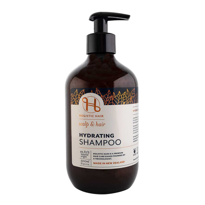 Holistic Hair Hydrating Shampoo in a 500ml pump bottle