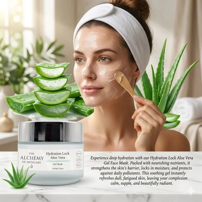 Hydration Lock Aloe Vera Gel Face Mask skincare