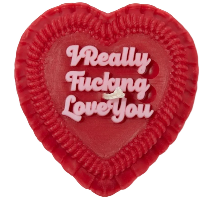 I Really Fucking Love You Heart Candle (Valentine's Day)