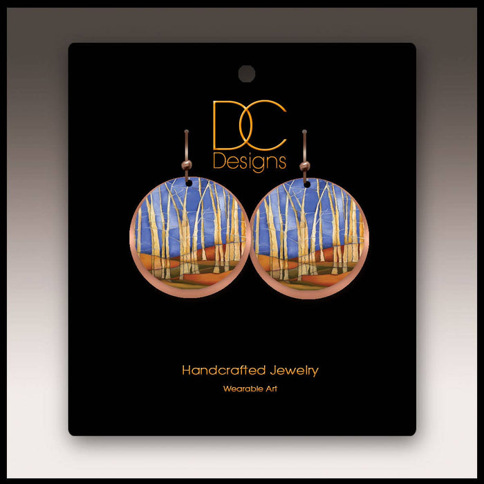 Illustrated Light & DC Designs - Bare Grove Copper Halo Multilayer Disc Earrings