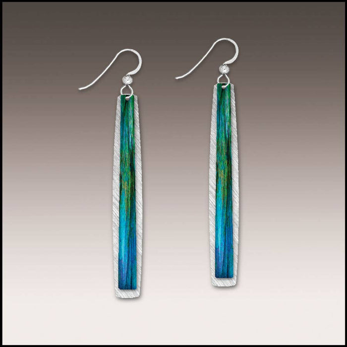 Illustrated Light & DC Designs - Blue Nature Abstract Icicle Multilayer Earrings