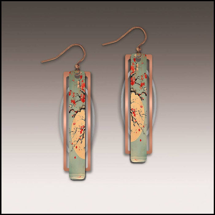 Illustrated Light & DC Designs - Cherry Moon Geometric Metal Accent Earrings