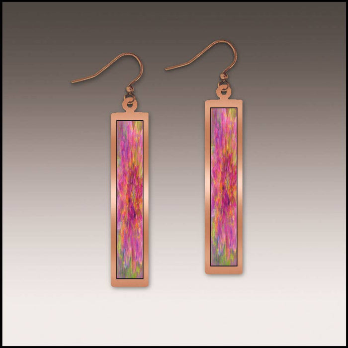 Illustrated Light & DC Designs - Tie Dye Abstract Floral Copper Show case Earrings