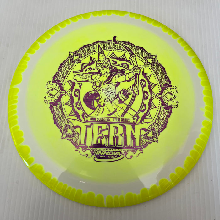 Chartreuse Halo/Pink Lasers Stamp / 173-5 grams