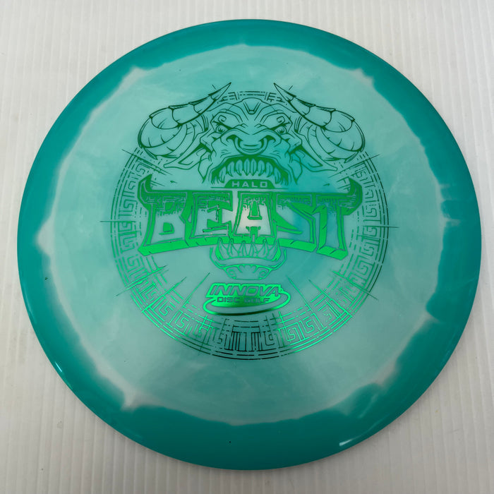 Teal Halo/Green Stamp / 173-5 grams
