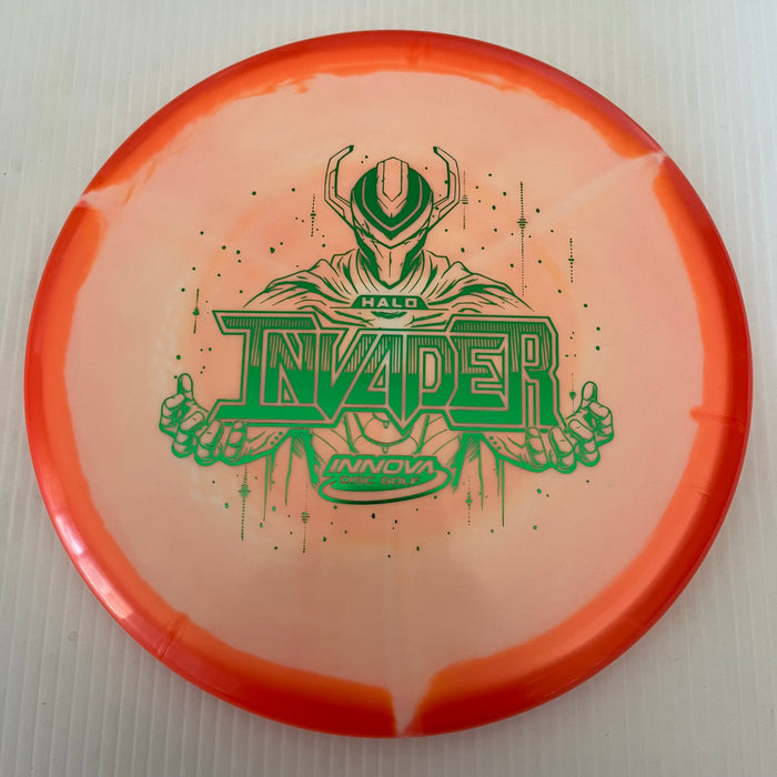 Orange Halo/Green Stamp / 173-5 grams