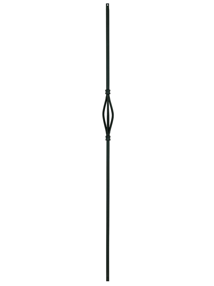 Iron Baluster 9083 - 1/2" Square - Single Basket Slimline