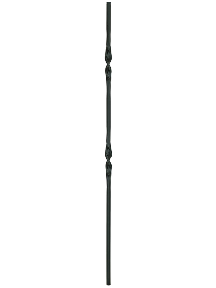 Iron Baluster 9507 - 5/8" Round - Double Ribbon