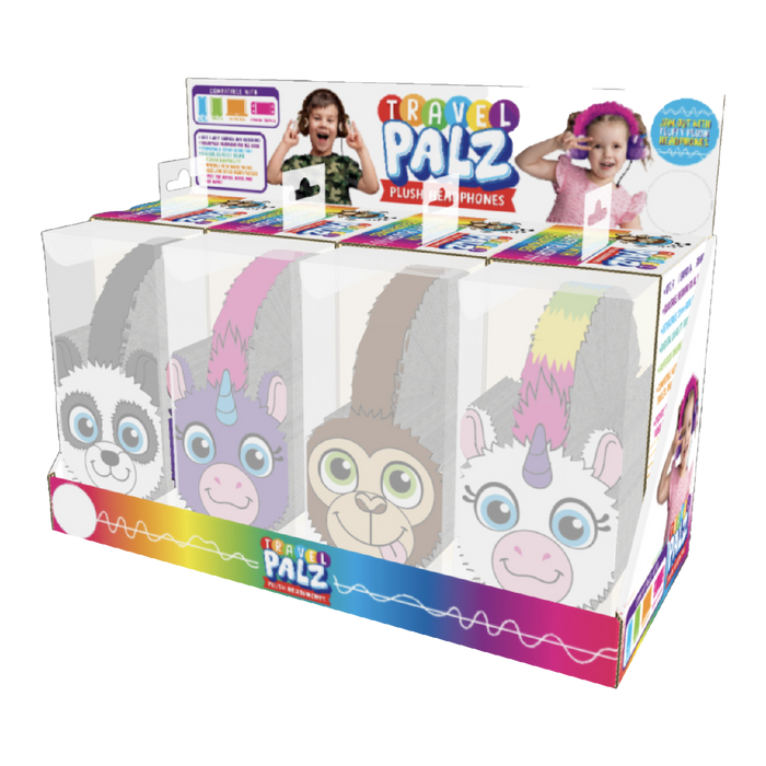 ITEM NUMBER 023699 PLUSH HEADPHONES 4 PIECES PER DISPLAY