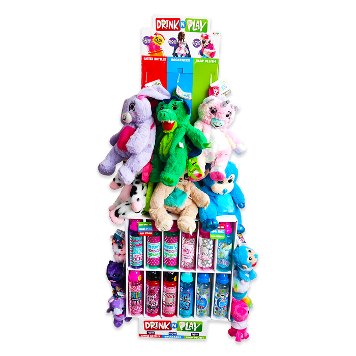 ITEM NUMBER 088497 KIDS CUP PLUSH FLOOR DISPLAY KIT 24 PIECES PER DISPLAY