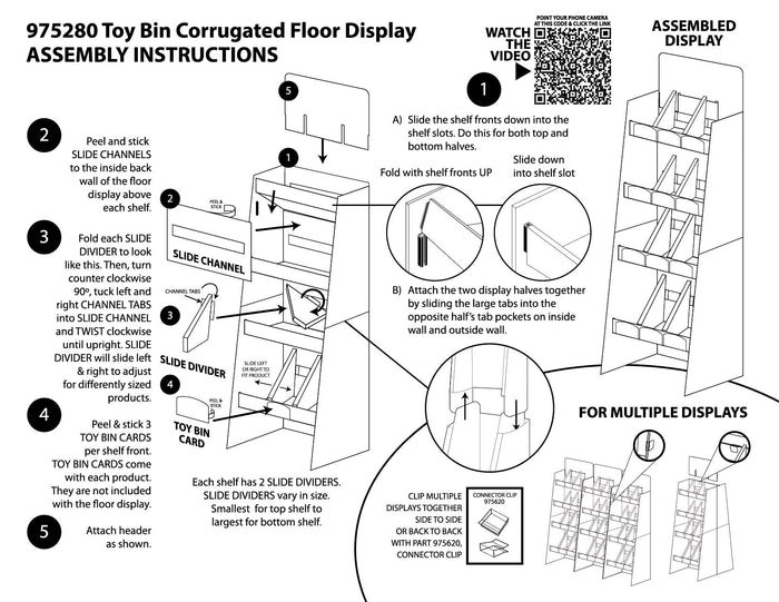 ITEM NUMBER 975280 - TOY BIN CORRUGATED - FLOOR DISPLAY ONLY
