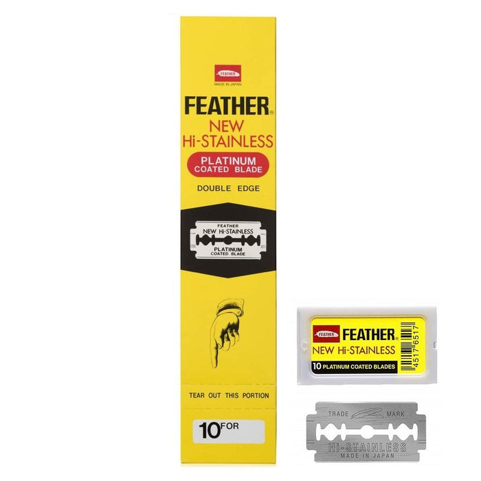 Jatai Feather Hi Stainless Double Edge Blades - 200 Blades - Palms Fashion Inc.