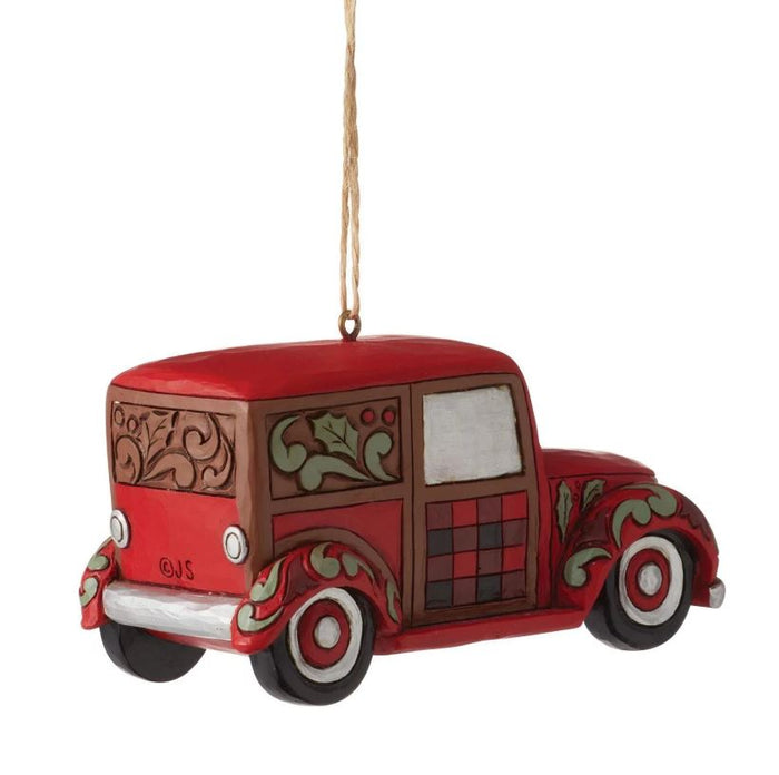 JS Highland Santa in Woody Ornament