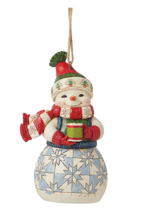 JS HWC Snowman with Cocoa Ornament
