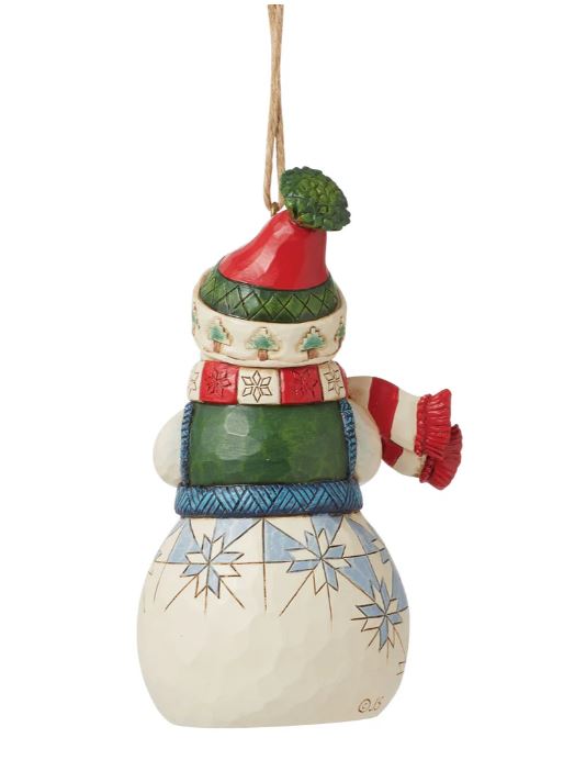 JS HWC Snowman with Cocoa Ornament