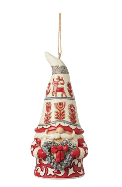 JS Nordic Noel Gnome with Heart Ornament