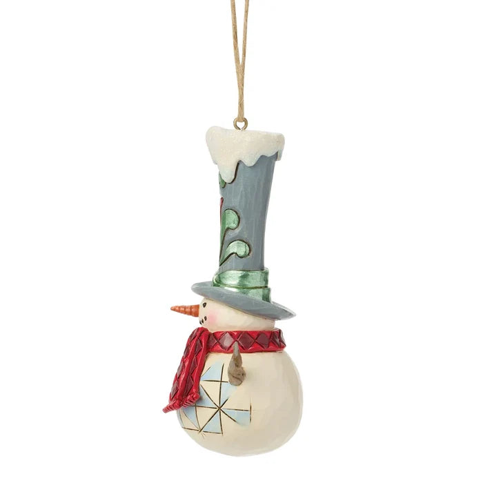 JS Snowman with Tall Top Hat Ornament