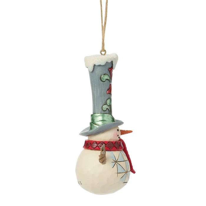 JS Snowman with Tall Top Hat Ornament